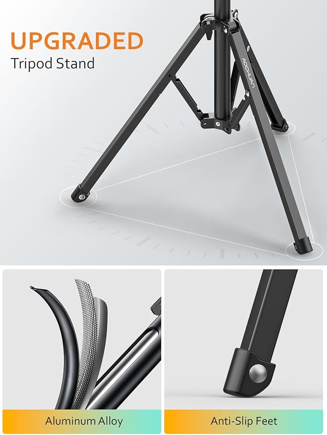 Professional Gimbal Stabilizer for Smartphone,Built-in 18CM Extension Rod and Powerful Fill Light,360°Inception,Face&Object Tracking Stabilizer,3-Axis Gimbal for iPhone& Android