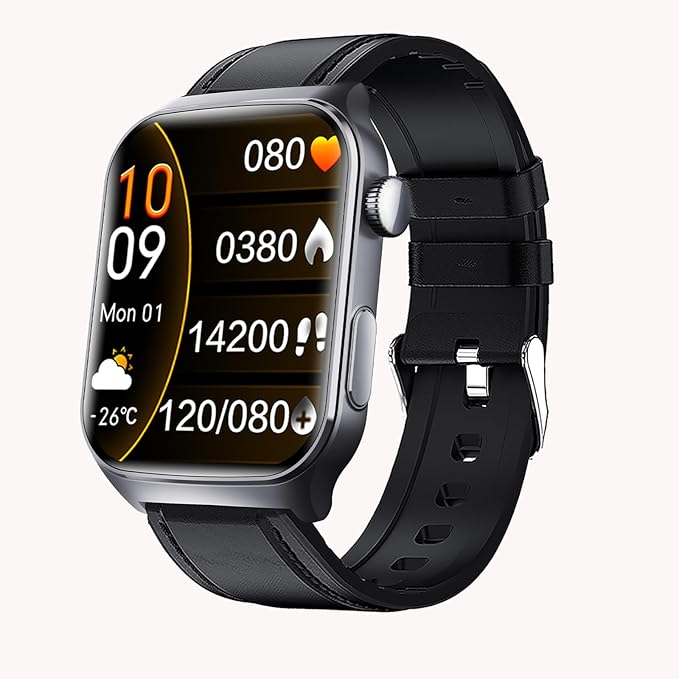 Fall Detection Smart Watch for Seniors Fall Alert Watch with SOS Heart Rate Monitor Sleep Monitoring Pedometer for Android iOS