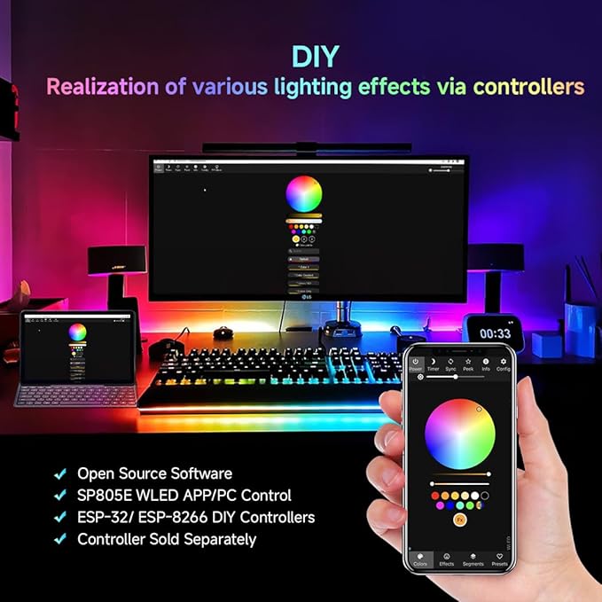 BTF-LIGHTING UL Listed RGBW LED Strip Lights,5050 4 Colors in 1 RGB + 6000K-7000K Cool White,24V DC,16.4ft/5m 96LEDs/m 12mm White PCB, IP30 for Home Decoration(No Adapter or Controller)