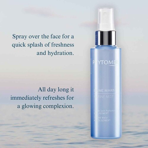 PHYTOMER Marine Mist Scented Face & Body Spray (3.3 fl oz) | Refreshing Facial Spray for Quick Hydration Boost | Daily Complexion Prep, Makeup Setting Mist