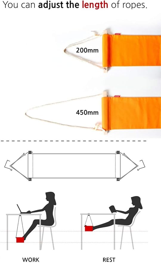 Home-organizer Tech Portable Adjustable Foot Hammock for Corner Desk Office Foot Rest Mini Under Desk Foot Rest Hammock for Home, Office, Airplane, Travel, Study and Relaxing (Dark Green)
