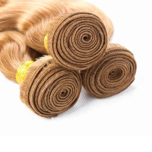 Giginger Brazilian Human Hair Bundles 24 26 28 Inch Honey Brown 27 Color Body Wave Bundles Human Hair Unprocessed Virgin Quick Weave Hair for Black Women