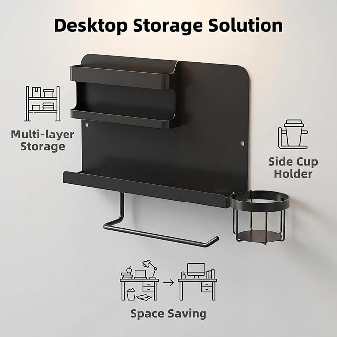 A Gentle Bedside Floating Shelf (White) Self-Adhesive It Serves as a Handy Storage Solution and Also Adds a Cute Touch to the Room. Suitable for Both Bedrooms and Offices Male and Female Dormitories