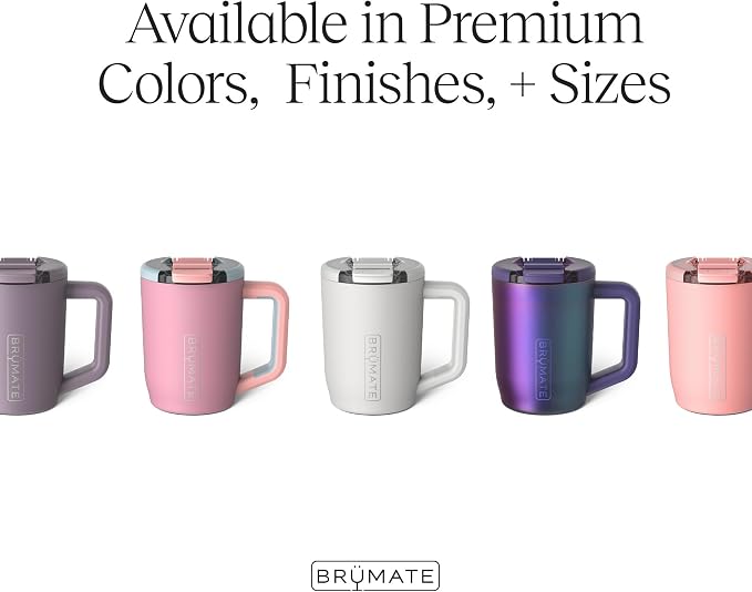 BrüMate Müv - 15oz 100% Leak Proof Insulated Coffee Mug with Handle & Lid - Stainless Steel Coffee Travel Mug - Double Walled Coffee Cup (Sage)