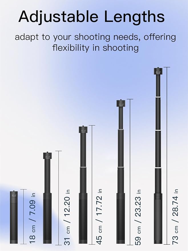 AOCHUAN 3-Axis Gimbal Stabilizer for Smartphone Smart AI XE & B10 Storage Bag & E10 Extension Rod