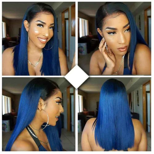 Habiliana Bundles Human Hair 26 28 30 Inch Body Wave T1B Blue Human Hair Bundles 11A Unprocessed Brazilian Virgin Quick Weave Hair Extensions for Black Women