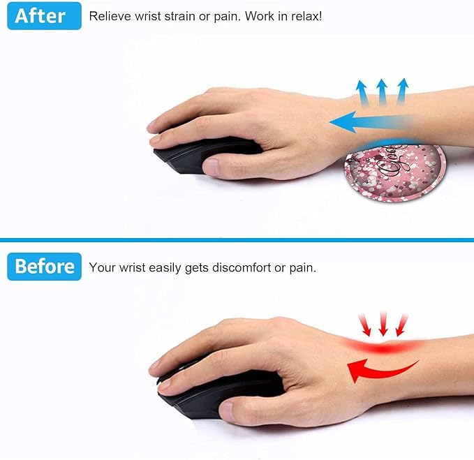 Large Gaming Mouse Pad, Extended Waterproof Desk Pad Protector (31.5" x 11.8") Ergonomics Memory Foam Mouse Wrist Rest Support, for Home Office Laptop Easy Typing, Psalm 46:5 Pink Glitter Mouse Mat