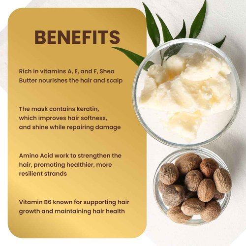 Savannah Hair Therapy Bundle - Shea Butter Treatment Oil 1.69 oz (50ml) + Hair Mask 16.9 oz (500ml), Deep Conditioner, Natural Keratin Treatment for Dry Damaged hair, vitamin B6, Sodium Chloride Free.