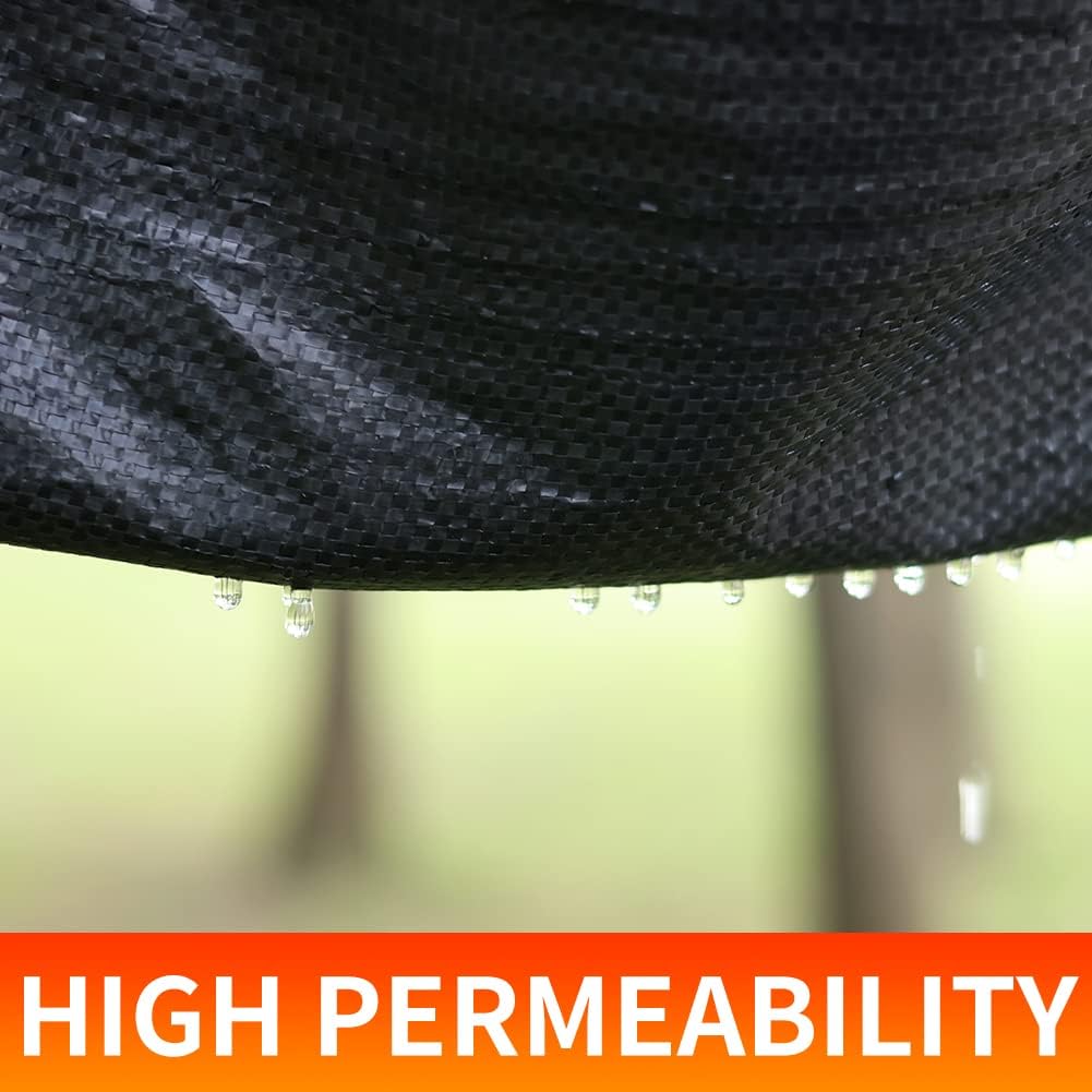 LIUJIAYI 2.4oz-3FTx50FT Weed Barrier Landscape Fabric - Durable Weed Block Gardening Ground Cover Mat, Woven Geotextile Fabric for Underlayment, Commercial Driveway Stabilization, Weed Control Cloth