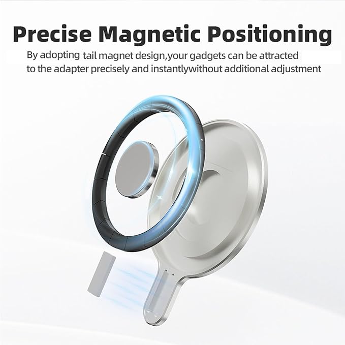Cell Phone Magnetic Mount Adapter Compatible for Insta360 Flow/Flow Pro Smartphone Gimbal Stabilizer, Metal Magnet Plate Adapter Base with Magnetic Ring Accessories