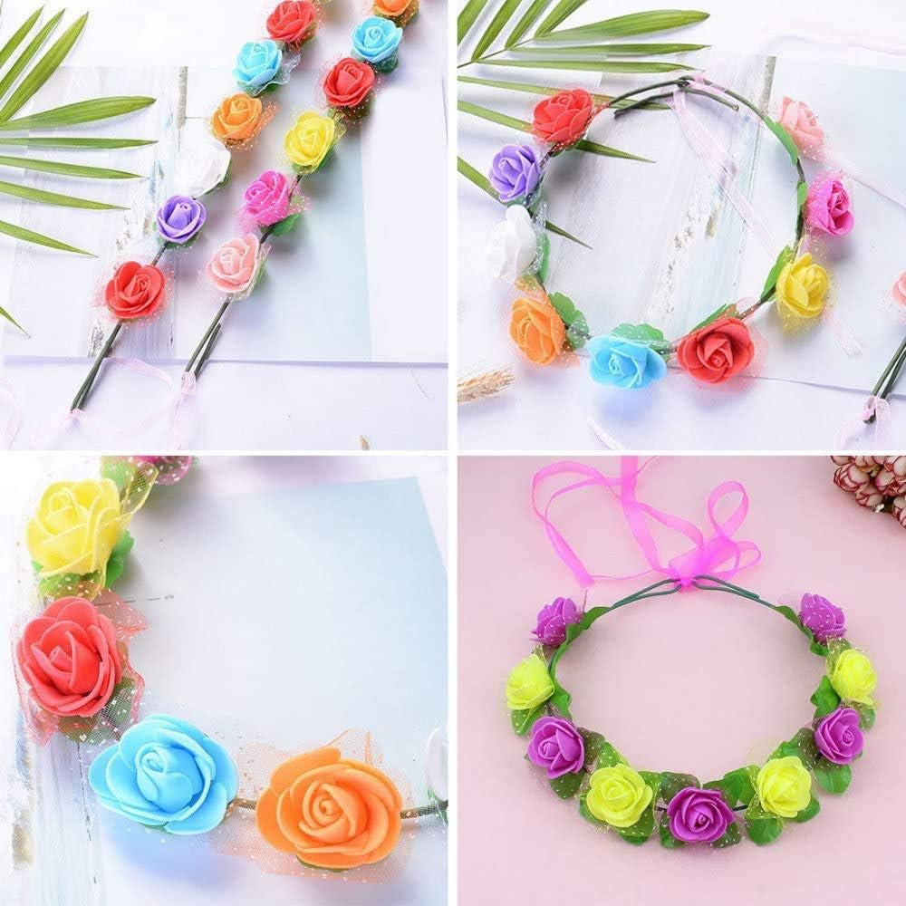 Mini Fake Rose Flower Heads 144pcs for Wedding Party Wedding Bridal Party Home Decor(Lime Green)