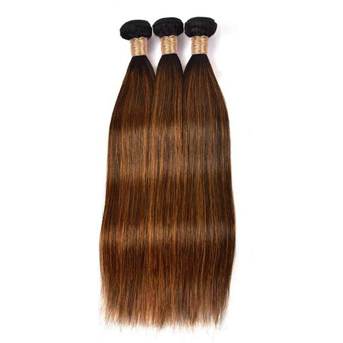 Condescension Human Hair Bundles 20 22 24 Inch Chocolate Brown Highlight P4/30 Straight Bundles Human Hair Unprocessed Brazilian Virgin Quick Weave Hair for Black Women