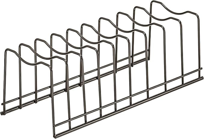 Pot Lid Organizer, Pot Lid Rack Holder, Rest Cutting Board, Bakeware, Pots & Pans, Serving Trays, Reusable Containers in Cabinet Pantry, Stainless Steel