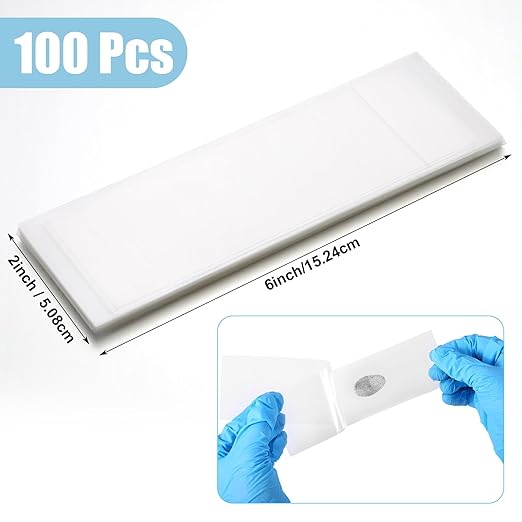 Marspark 100 Pcs Fingerprint Lifting Pads Fingerprint Lifting Tape Finger Print Forensic Science Kit Clear for Forensic Most Occupations