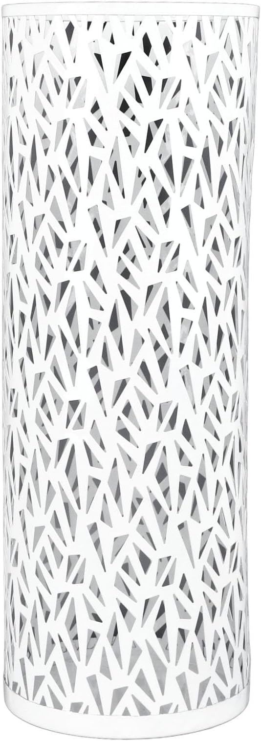 Umbrella Stand Rack, 5.91 * 16.54" Metal Hollowed Freestanding Cylinder Umbrella Holder Organizer Bin for Home Hotel Office Entryway