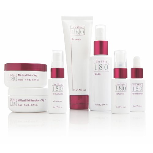 Nu Skin 180 Facial Peel & Neutralizer - Lactic Acid and Avena Sativa Extract Face Peel | Accelerate Skin Cell Turnover, Reduce Wrinkles | Skin Care Facial Peel, Soothing Skin Neutralizer