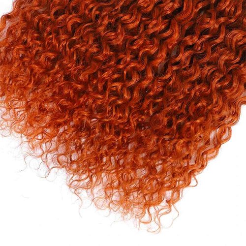 Color 350 Bundle Ginger Curly Wave Human Hair Bundles 8A Grade Color 350 Kinky Curly 3 Bundles 26 28 30 Inch Ginger Orange Bundle Hair Extensions 300G