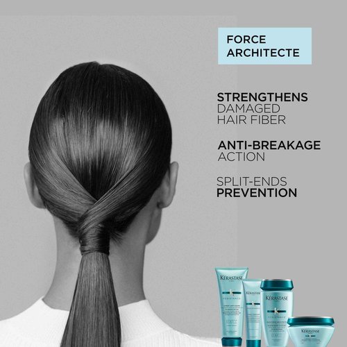 Kerastase Resistance Force Architecte Shampoo & Ciment Anti-Usure Conditioner Set For Weak and Damaged Hair - Repairs Damaged Ends With Pro-Keratine Complex