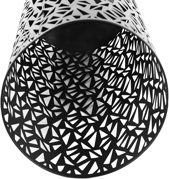 Metal Round Umbrella Stand Rack,Umbrella Holder Organizer Bin Hollowed Freestanding Canes Walking Sticks Holder for Entryway Home Hotel Office Decor (S)