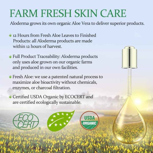 Aloderma Signature Aloe Brightening Set - 6 Pieces - Gel, Cleanser, Toner, Serum x2pcs, Cream