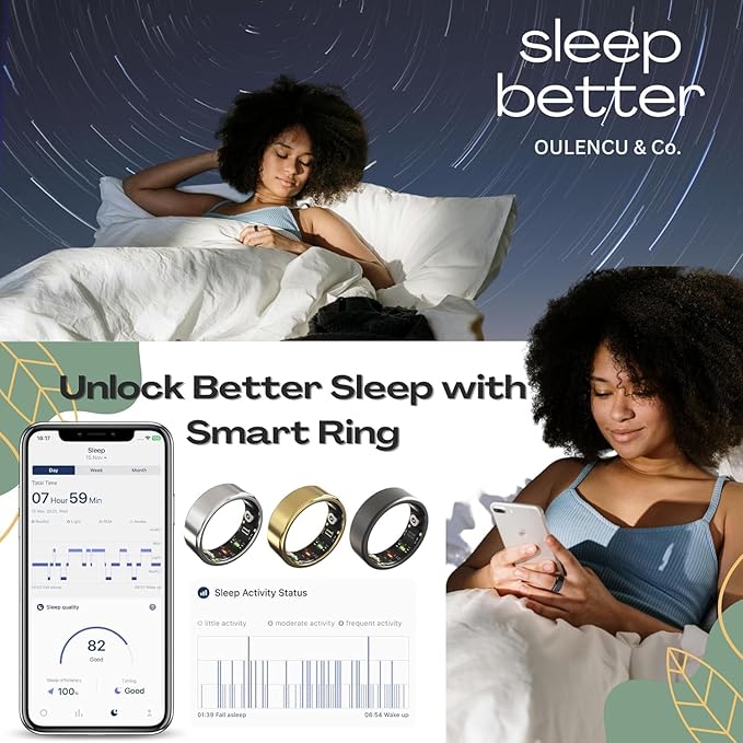 2026 Smart Ring for Women & Men Health Fitness Tracker for Daily Activity Workouts | Heart Rate Sleep Blood Oxygen Steps Cycle Monitoring Meditation | No Subscription Required (Silver, #13)