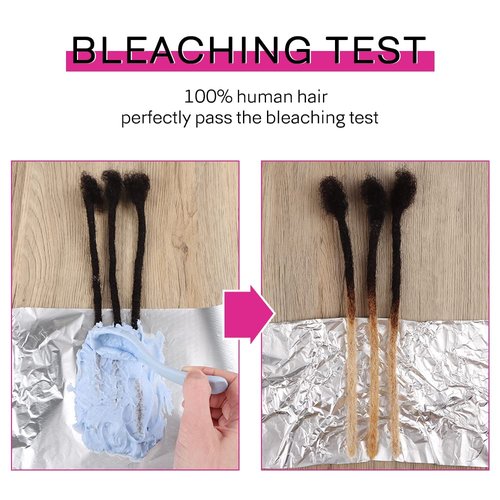 Orientdreads 100% Loc Extensions Human Hair, 8Inch 0.6cm 40 Strands Handmade Dreadlock Extensions for Men Women Kids (#Natural Black)