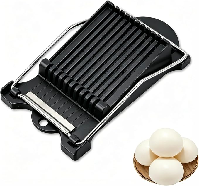 FENGCHEN Luncheon Meat Slicer, Spam Cutter with 10 Stainless Steel Wires, Slice Tool for Boiled Eggs, Banana, Avocado, Black
