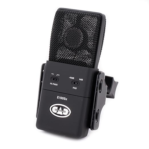 CAD Audio E100SX Large-Diaphragm Supercardioid Condenser Microphone – Vintage Tone, Hi-Pass Filter, 10 dB Pad & Shock Mount
