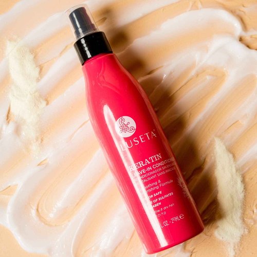 Luseta Keratin Shampoo & Conditioner set(16.9 oz), Keratin Leave in Conditioner(8.5 oz), Keratin Hair Mask(16.9 oz) and Keratin Hair Oil (3.38 oz) Bundle