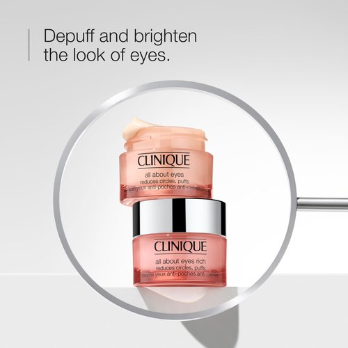 Clinique All About Eyes Lightweight Eye Cream With Vitamin C | Hydrating, Brightening, Depuffing + Dark Circle Reducing, 1 Ounce