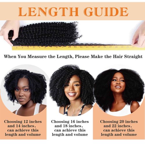 Yacurcur Afro Kinky Curly Clip in Hair Extensions Human Hair 4C Hair Clip in Extensions 8pcs 120g/set 10A Brazilian Virgin Natural Hair Clip Ins for Black Women Natural Black Color 24 Inch