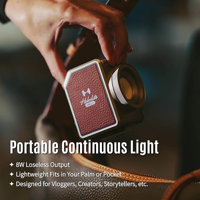 Harlowe Micro Portable Led Light for Photo and Video Recording 8W Bi-Color 2700K-6500K CRI/TLCI 96+ Soft Fill Lighting Kit for Studio and Travel Creators Micro Master Kit