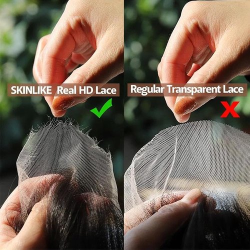 SKINLIKE Real HD Swiss Lace Closure Human Hair 2x6 Lace Closure with Clean Hairline Much More Density Full Cuticle Aligned Brazilian Human Hair Body Wave Style (22inch, HD BW 2x6 lace closure)
