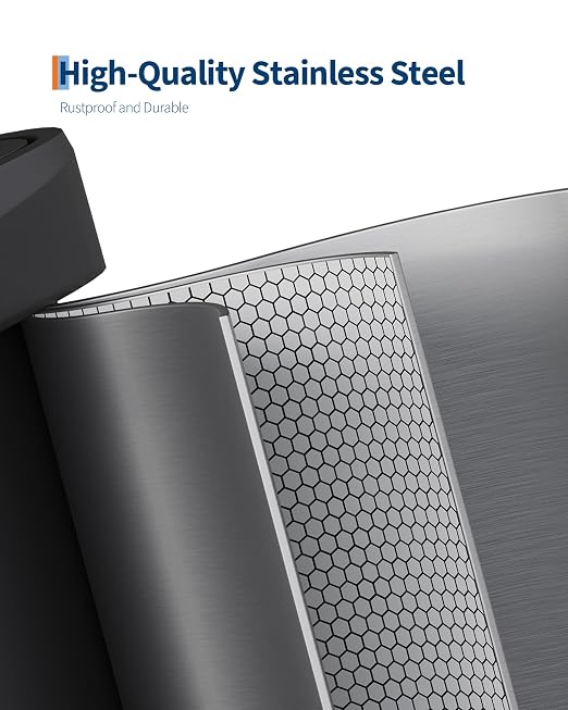 Garvee 21 gal / 80 L Stainless Steel Trash Can with Lid, Large Garbage Can for Kitchen, Rustproof Step-on Kitchen Metal Trash Bin with Liner Rim, Rear Handle, Soft Close Plastic Lid, Silver