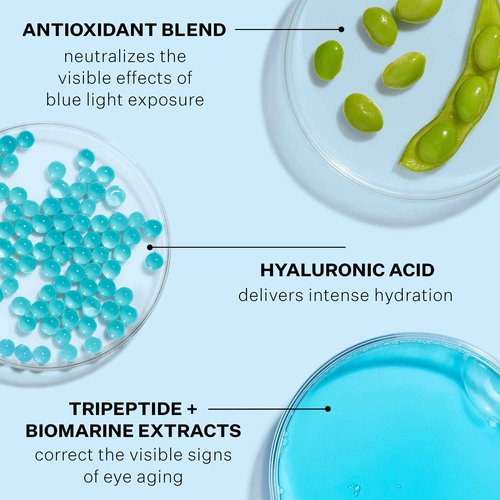StriVectin Advanced Acids Hyaluronic Tripeptide Gel Cream for Eyes, Intense Hydration & Blue Light Neutralizer, 0.5 Fl Oz