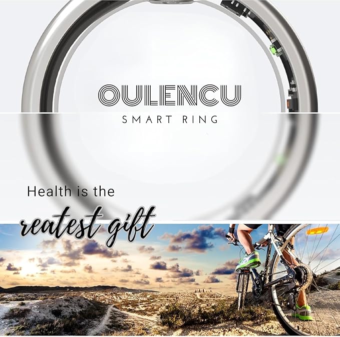 2026 Smart Ring for Women & Men Health Fitness Tracker for Daily Activity Workouts | Heart Rate Sleep Blood Oxygen Steps Cycle Monitoring Meditation | No Subscription Required (Black, #7)