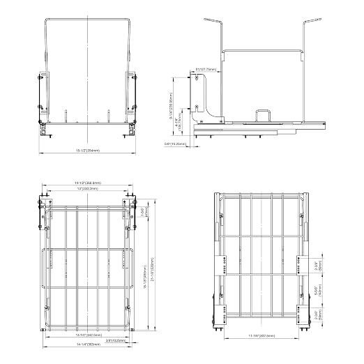 Dowell B18 Aluminum Base Wastebasket Pullout with Door Mount and Two 50Qt/13Gal Plastic Bins (4012 0218+50x2)