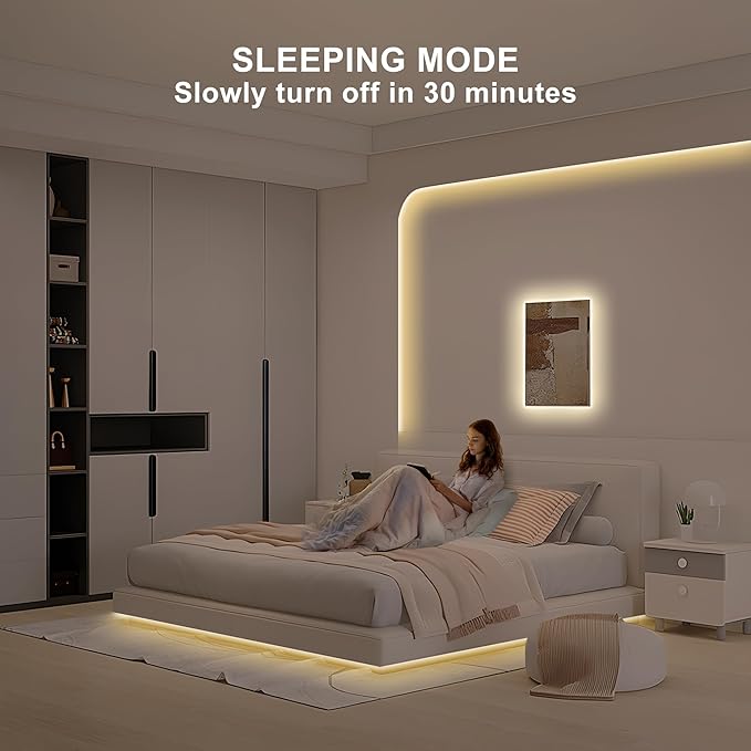 Tatazone 32.8ft Tunable White COB Led Strip Light with RF Remote, CRI93+ Dimmable CCT 2700K-6500K COB Led Tape Lights, Adhesive High Density Dual Color Led Light Strip for Bedroom, Kitchen, Cabinet