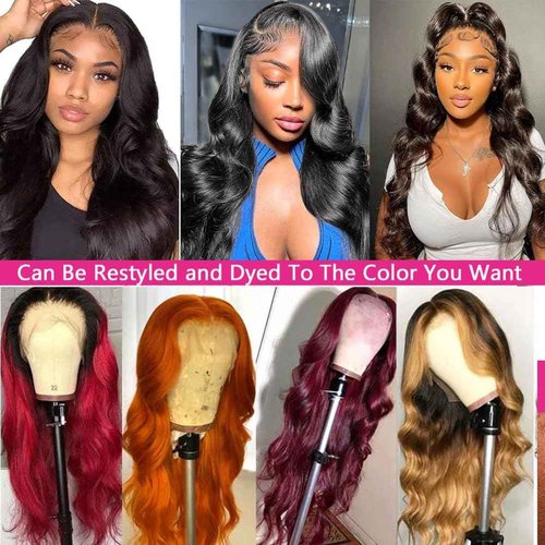 BOXIUBUT 200% Density 13x6 Body Wave Lace Front Wigs Human Hair HD Transparent full frontal lace wigs human hair 13x6 for Women Glueless Wigs Human Hair with Baby Hair