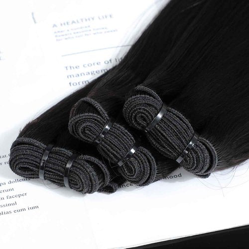 Grand Nature Virgin Human Hair Bundles, Brazilian Raw Virgin Hair Bundles Straight Double Drawn Hair Wefts