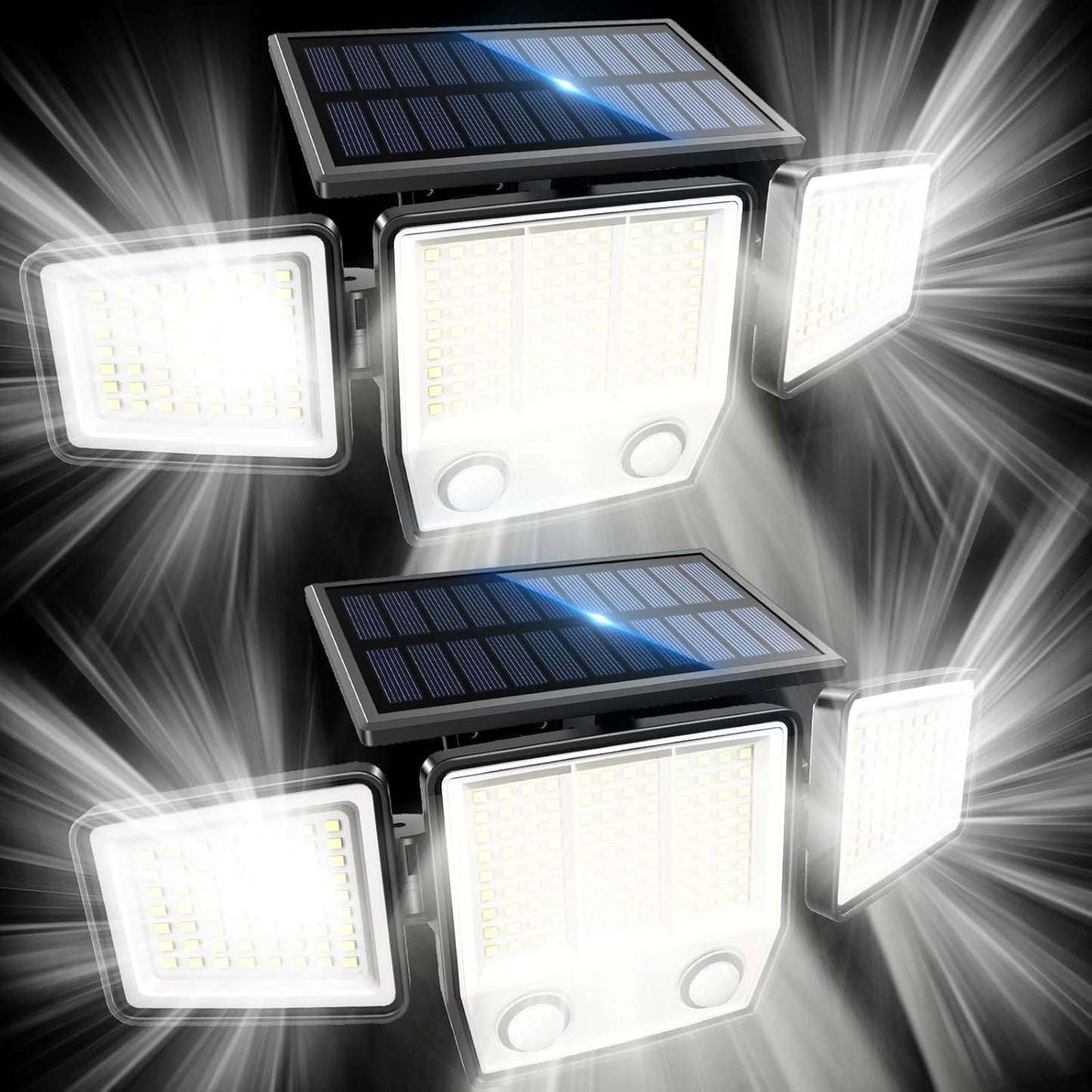 Solar Motion Sensor Outdoor Lights Waterproof - 3000LM 3 Modes Security Lights Outdoor 270° Illumination IP65 LED Solar Flood Wall Light for Garden Yard Patio Pathway