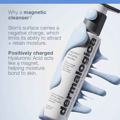 Dermalogica Magnetic AfterGlow Facial Cleanser, Mucin Cleansing Cream with Hyaluronic Acid - Delivers Glowing and Moisturizing Skin, 10 fl oz