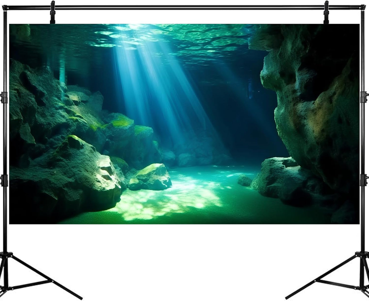 Underwater Fish Tank Background Under The Sea Cave Style Aquarium Background Ocean Floor Cave Sunlight Fish Tank Backdrop Tropical Fish Aquarium Terrarium Backgrounds Decorations 36x20in