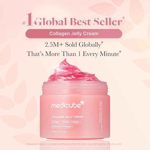 medicube Plump and Radiant Pink Duo: Mini Booster Pro Pink and Collagen Jelly Cream, 3.71 fl.oz. (110ml) | Holiday Stocking Stuffers, Stocking Stuffers for Women, Gifts for Her, Gifts for Women
