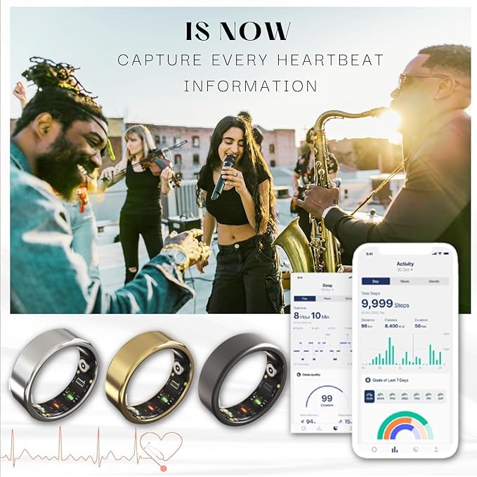 2026 Smart Ring for Women & Men Health Fitness Tracker for Daily Activity Workouts | Heart Rate Sleep Blood Oxygen Steps Cycle Monitoring Meditation | No Subscription Required (Silver, #12)