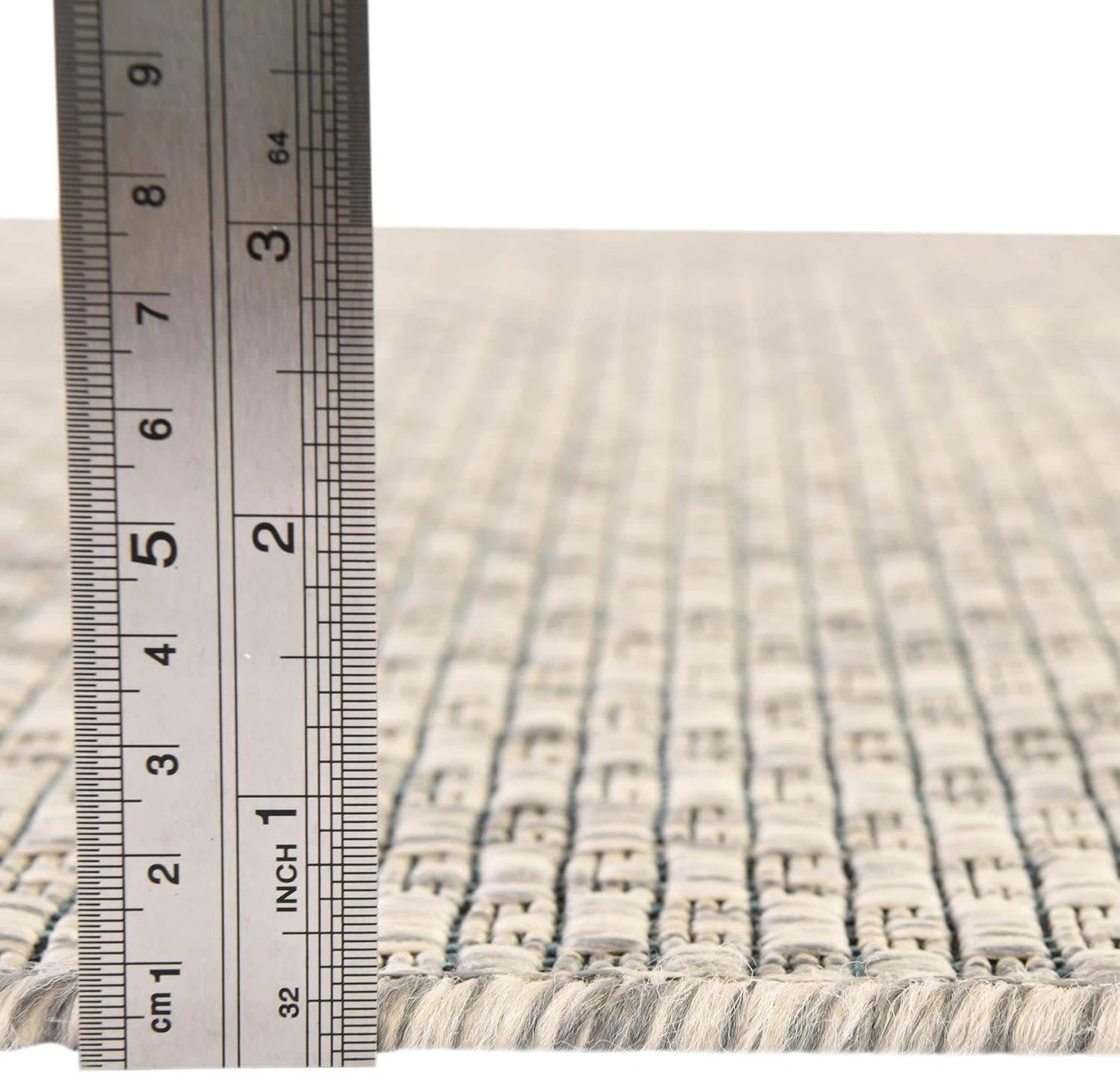 Unique Loom Collection Casual Transitional Solid Heathered Indoor/Outdoor Flatweave Area Rug (3' 3" Round, Light Gray/Ivory)