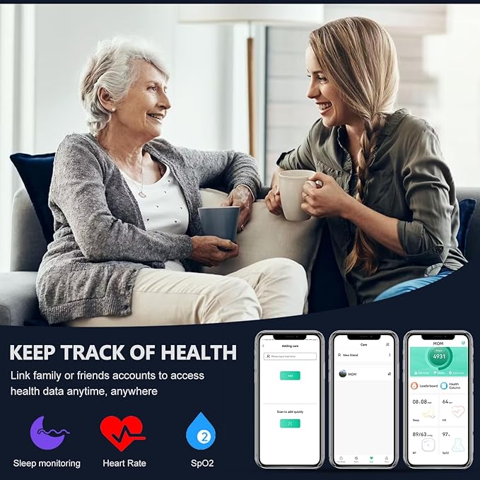 Smart Health Ring for Women Men Fitness Tracke IP68 Waterproof Fitness Ring with Heart Rate/Blood Pressure/Blood Oxygen/Sleep Tracker/Step/Calories for iOS and Android,No Subscription Fee,Gold 14