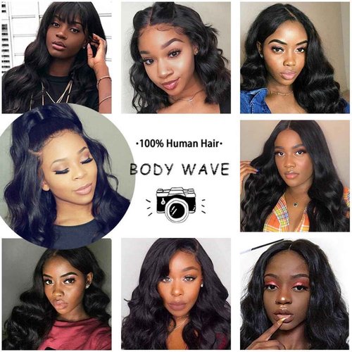 4x4 Lace Front Wigs Human Hair Pre Plucked with Baby Hair 150% Density 20 Inch Body Wave Brazilian Virgin Frontal Human Hair Wigs 4x4 Glueless HD Lace Closure Wig Human Hair for Women