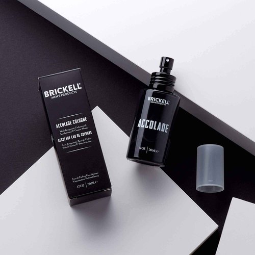 Brickell Men's Accolade Cologne for Men, Italian Bergamot, Cedarwood, Sandalwood, Lemon, and Guaiac Wood Scent, Natural and Organic, 1.7 Ounces