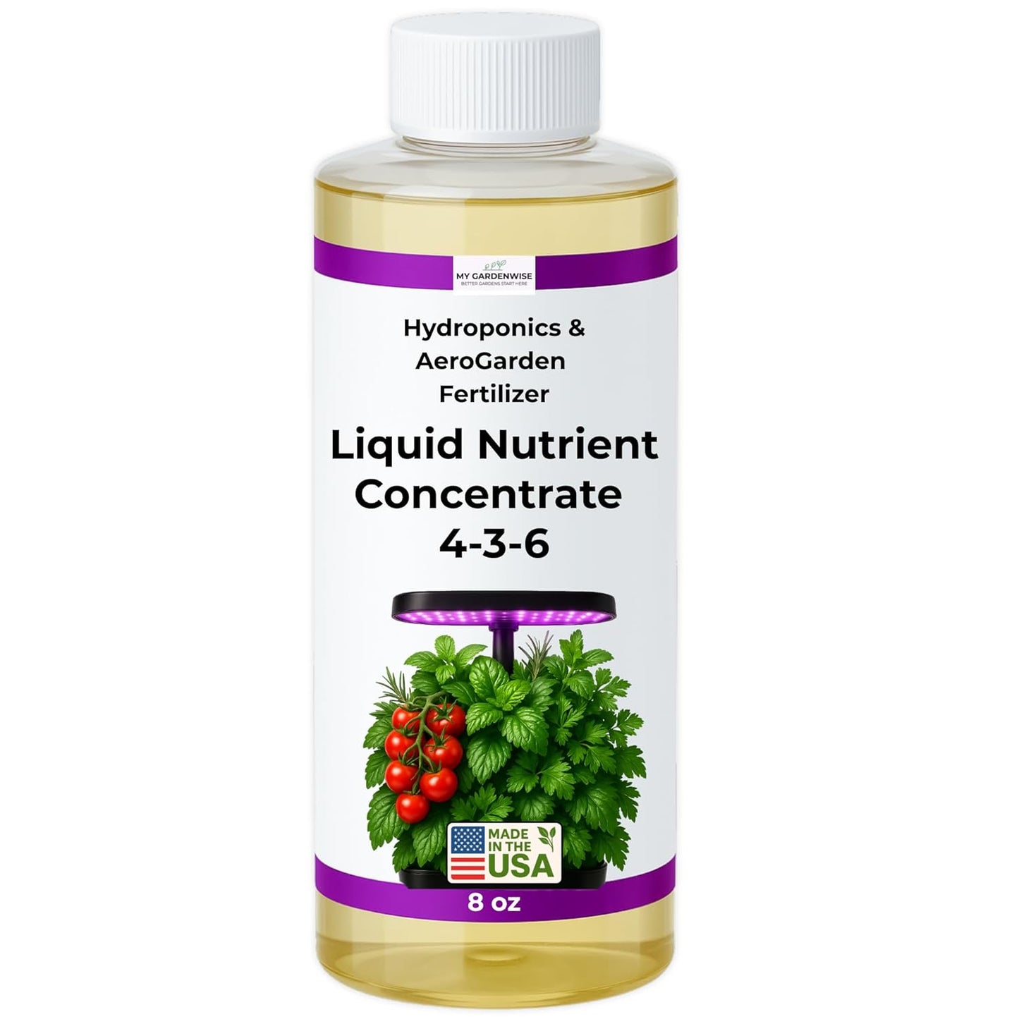 Liquid Plant Food – Hydroponics Nutrients for Indoor House Plants, Tomato, Strawberry, Lucky Bamboo, Lettuce, Vegetable Garden & Herbs – Aero Nutrients Liquid Fertilizer for All Growing Systems (8 oz)